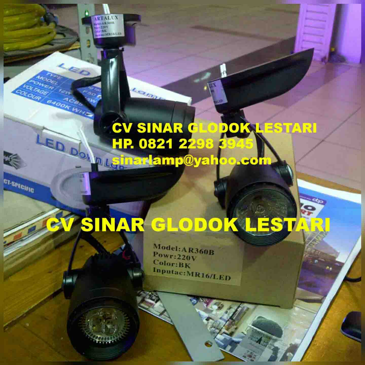 Lampu Spotlight LED 3W dan Halogen 50W